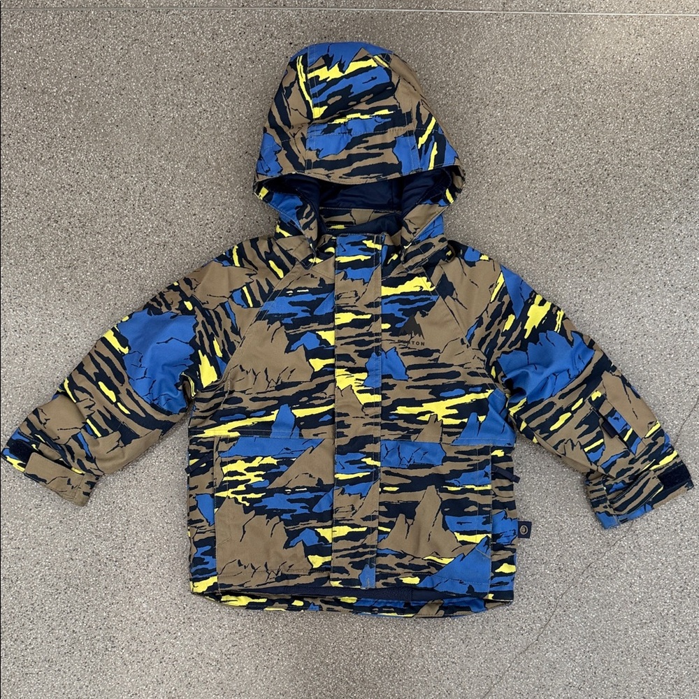 Burton Kids Puffer Jacket - Blue, Yellow, Brown